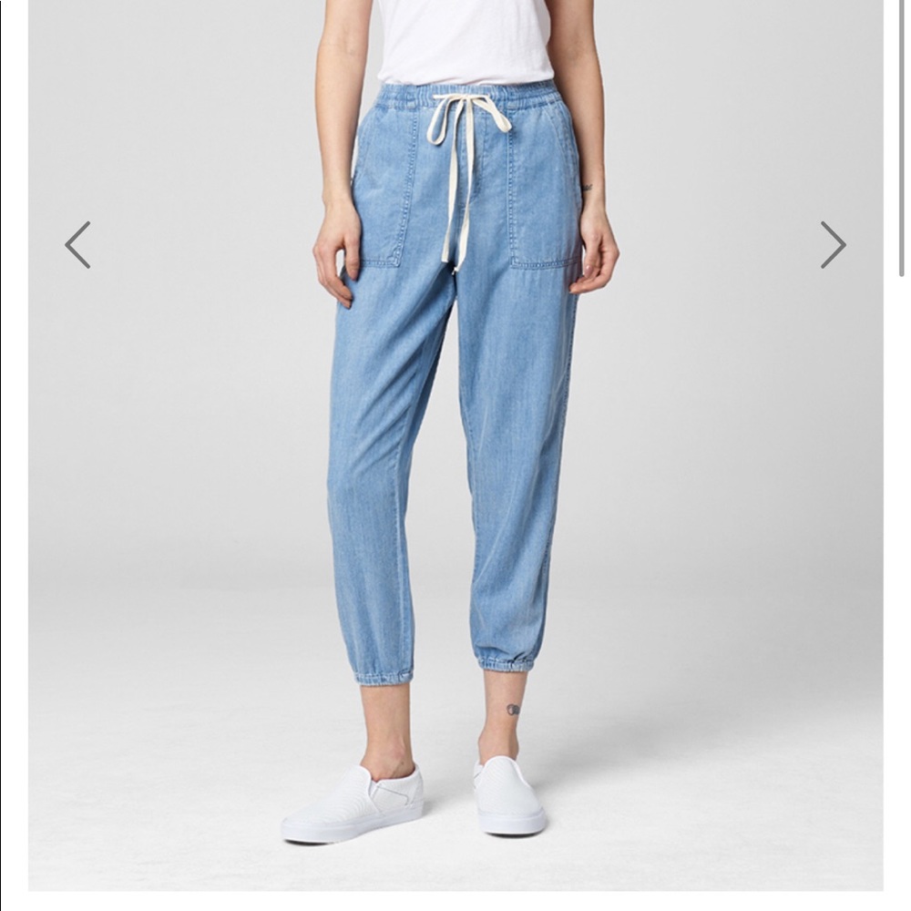 Chambray joggers by blank nyc loud cloud